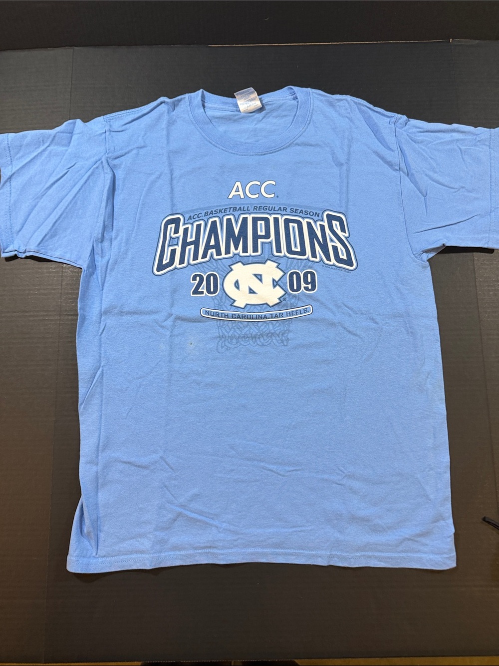 UNC 2009 ACC Champions T-Shirt - Lg - 100% Cotton